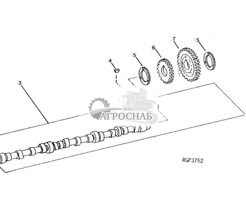 4601, 4613 Camshaft And Gear 